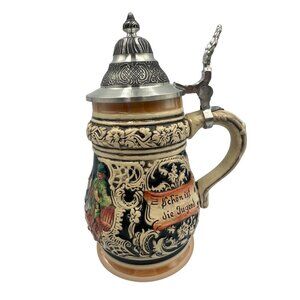 Thewalt Limited Edition German Beer Stein Schön Ist Die Jugend Pewter Lid 8¾"